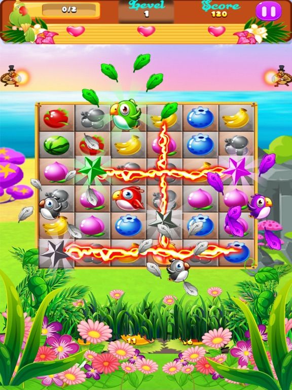 Sweet Fruits & Birds game screenshot