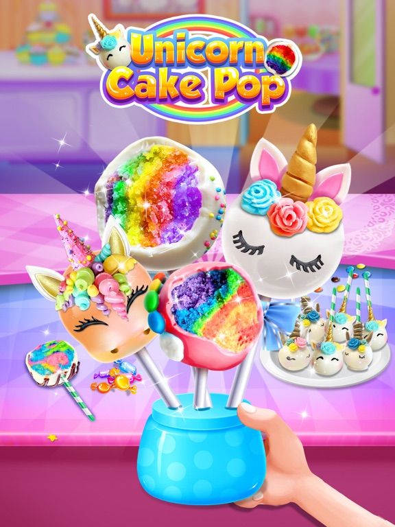 Sweet Unicorn Cake Pop Dessert game screenshot