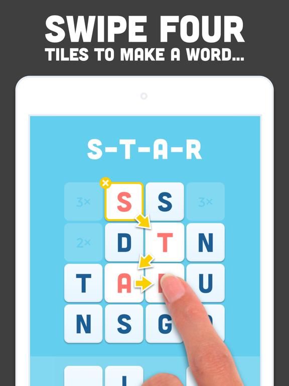 Swipe Four: 4-Letter Word Game game screenshot