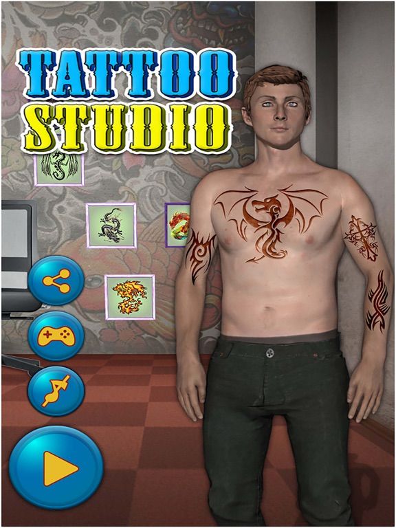 Tattoo Design 3D : Tattoo Artist Salon Game game screenshot