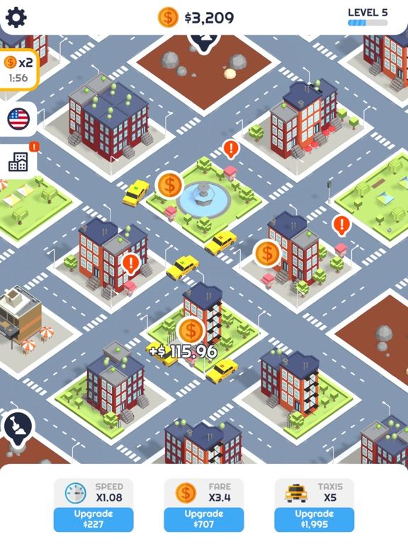 Taxi Idle 3D App Screenshot