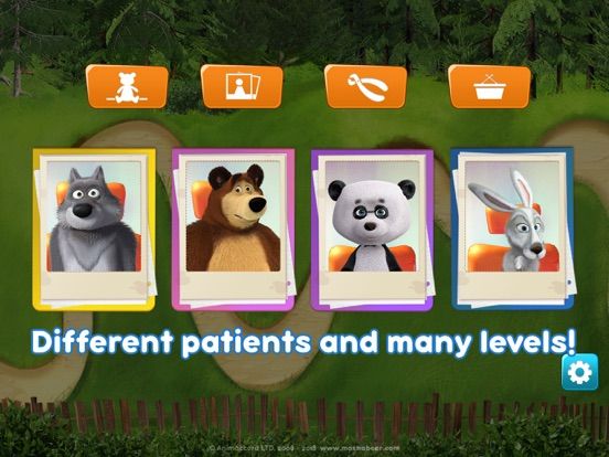 Teeth Games Masha and the Bear App Screenshot