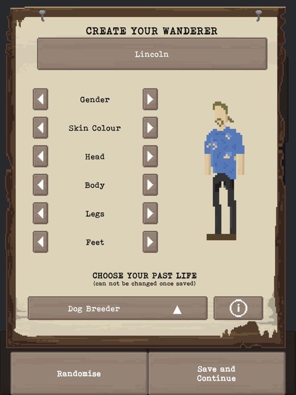 The Wanderer game screenshot