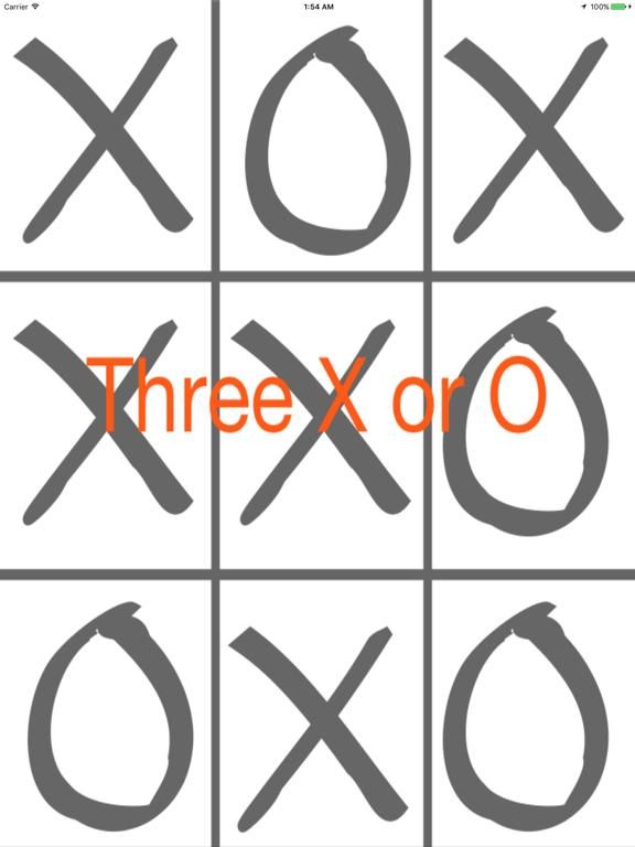 Three X or O game screenshot