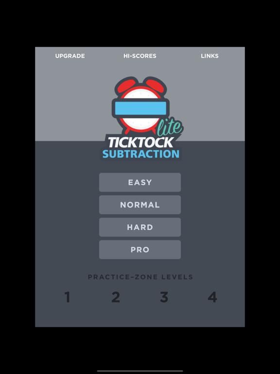 Tick Tock Subtraction LITE App Screenshot