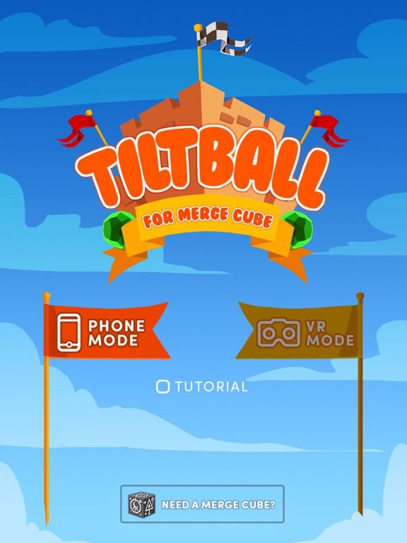 Tiltball for Merge Cube game screenshot