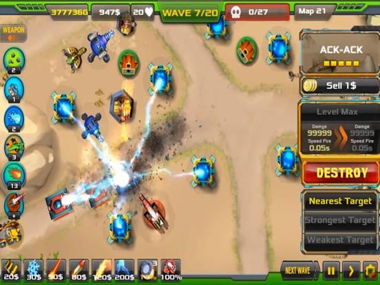 Tower Defense: Alien War TD game screenshot