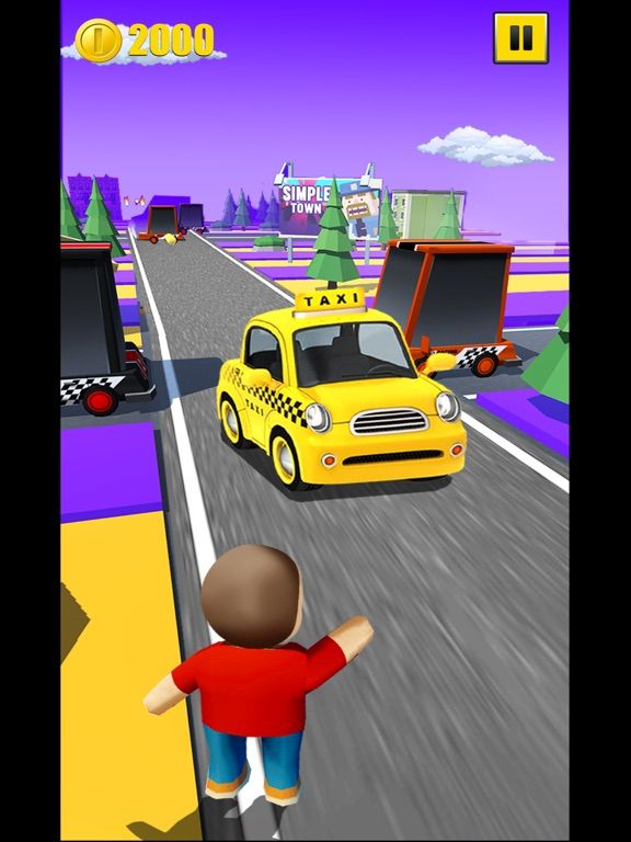 Traffic Taxi Run Game 2019 game screenshot