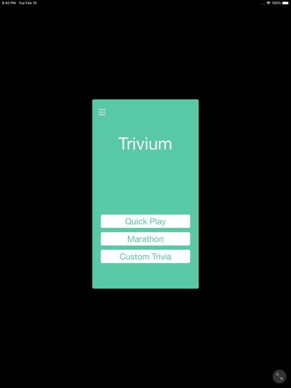 Trivium: Trivia For All game screenshot