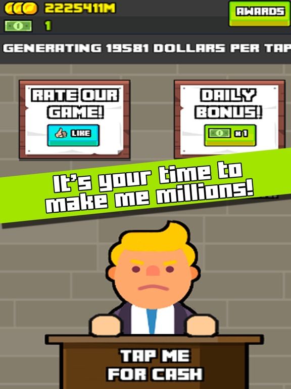 Trump Cash! Idle Clicker Billionaire game screenshot