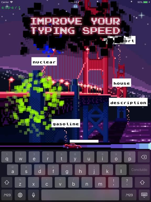 Typing Rush Master game screenshot