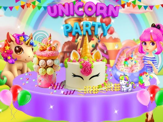 Unicorn Food Party Cake Slushy game screenshot