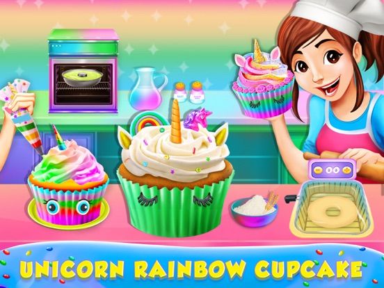 Unicorn Rainbow Cupcake game screenshot