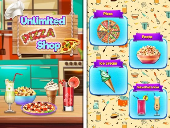 Unlimited Pizza Shop game screenshot