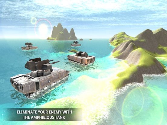 US Navy Tank Water Surfing 3D game screenshot