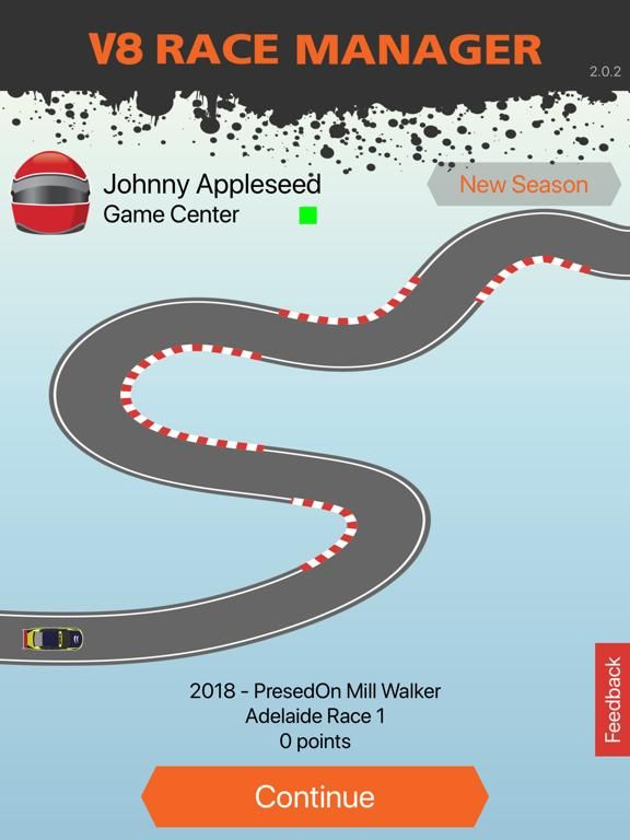 V8 Race Manager game screenshot