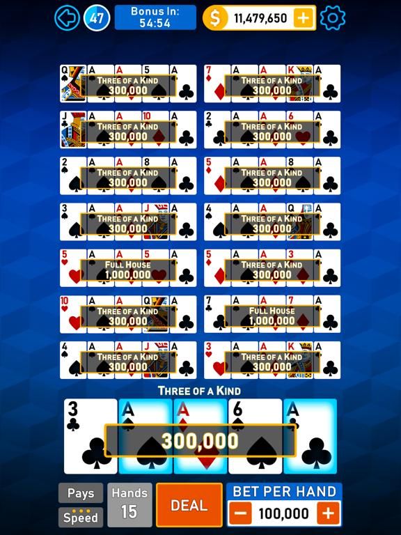 Video Poker Multi Bonus App Screenshot
