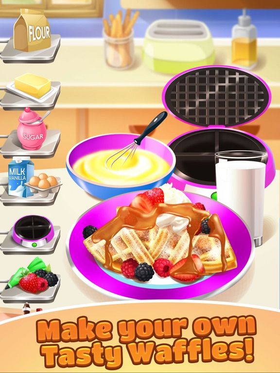 Waffle Food Maker Cooking Game game screenshot