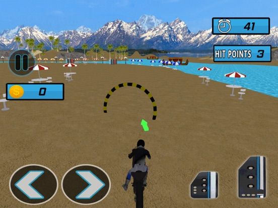 Water surfer moto bike race game screenshot