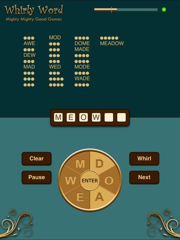 Whirly Word HD game screenshot