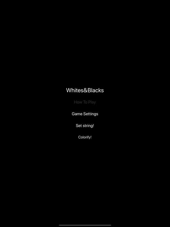 WhitesAndBlacks App Screenshot