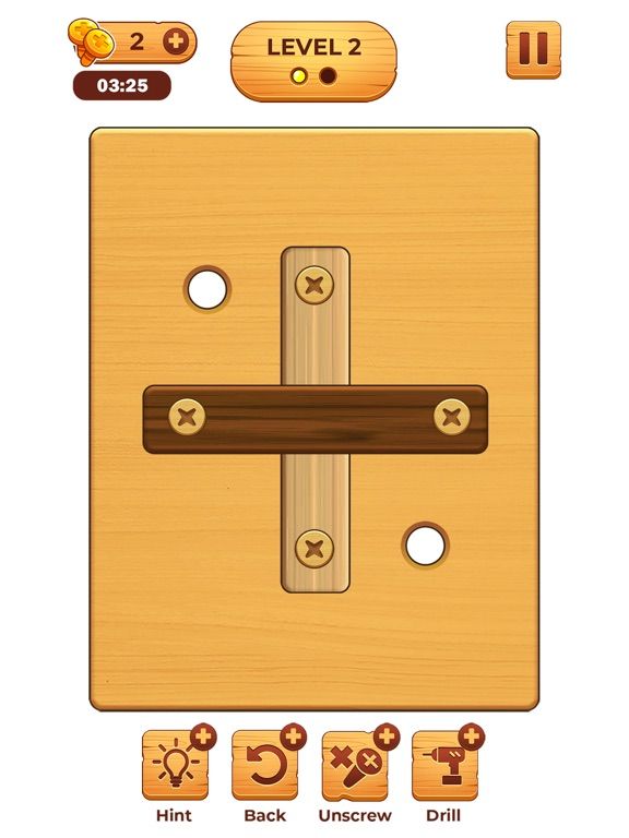 Wood Nuts, Bolts and Screws game screenshot