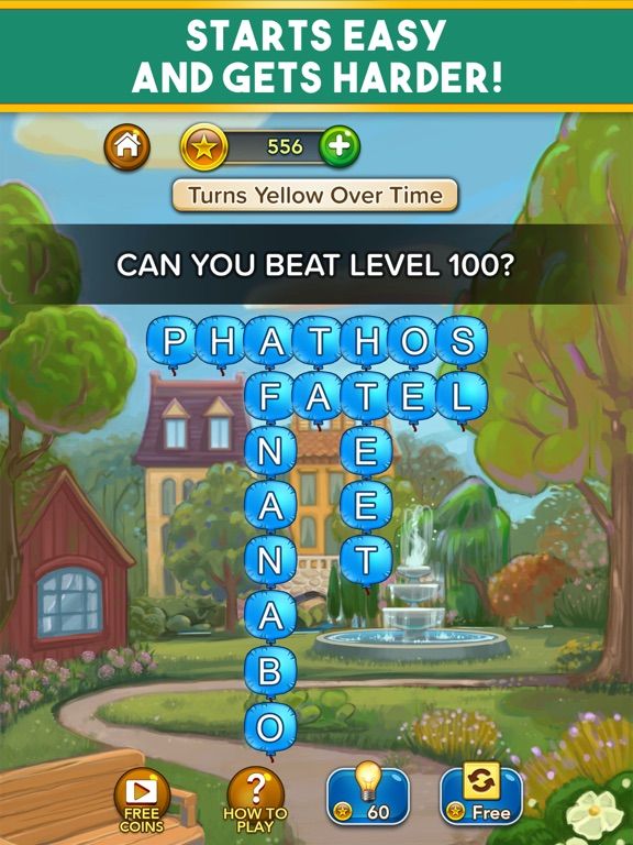 Word Balloons Word Search Game App Screenshot