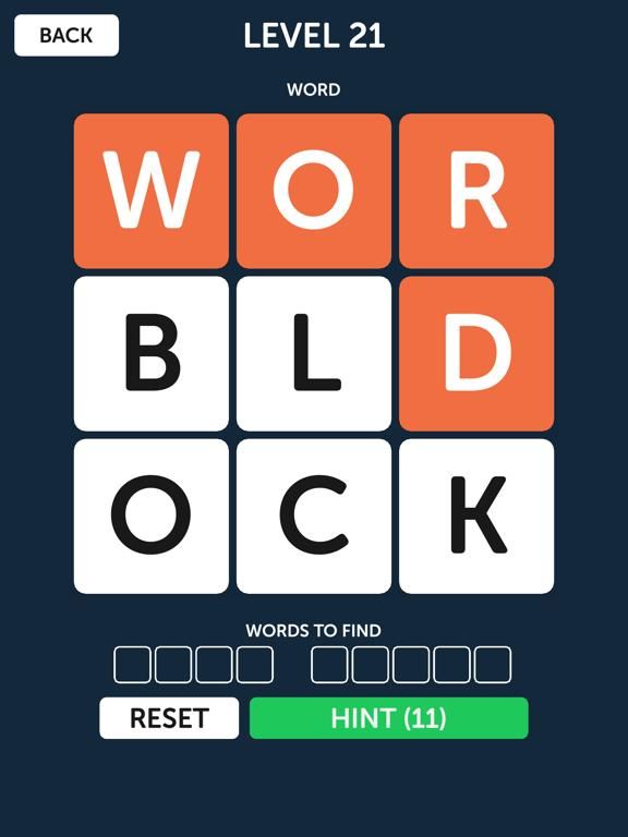 Word Block game screenshot