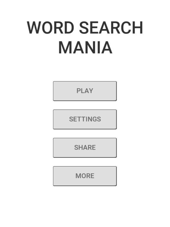 Word Search Mania game screenshot