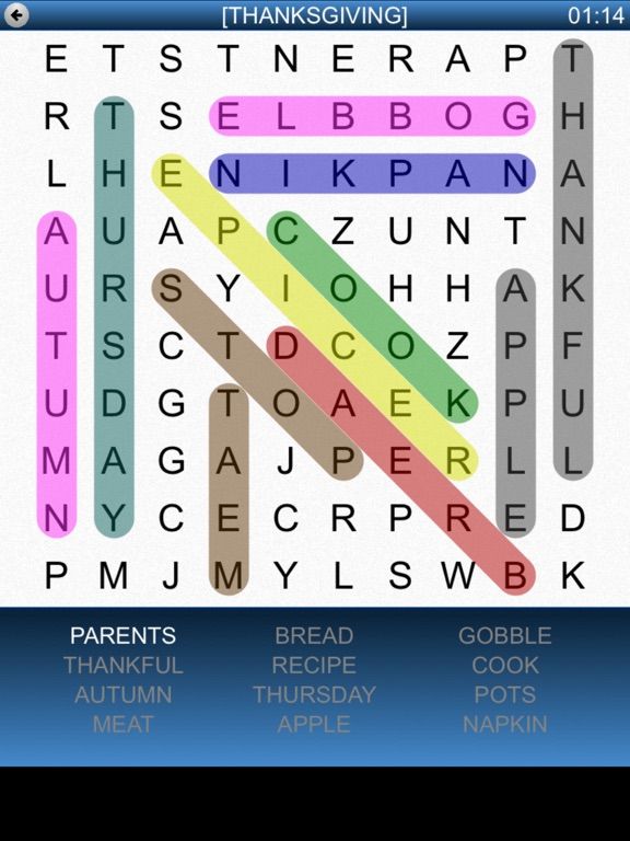 Word Search Puzzle Pro game screenshot