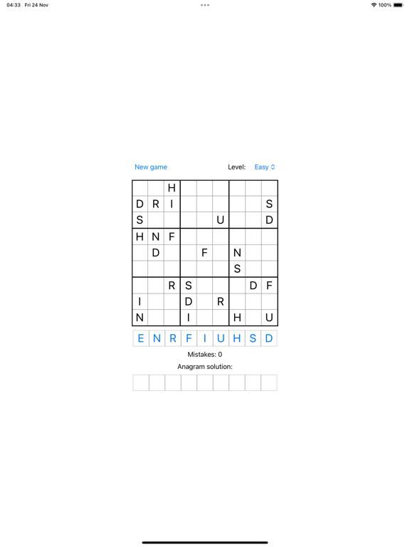 Word Sudoku Pro game screenshot