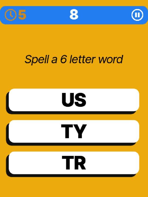 Word Thirds game screenshot