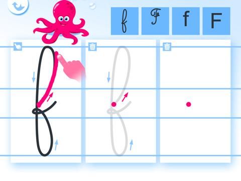 Write the alphabet game screenshot
