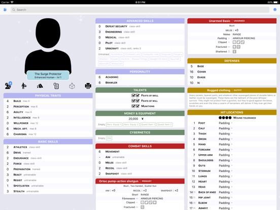 WST Character Creator App Screenshot