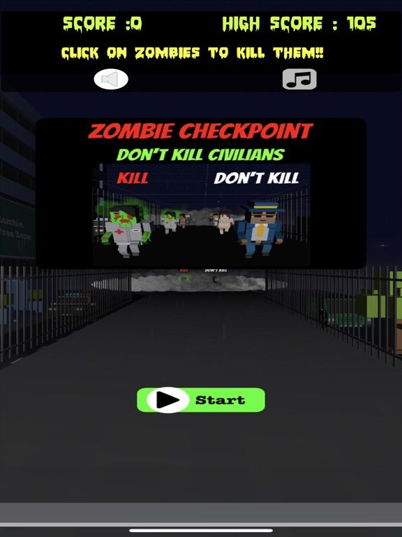 Zombie Checkpoint game screenshot